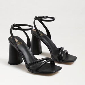 Sam Edelman Kia Block Heel Sandal Black Leather